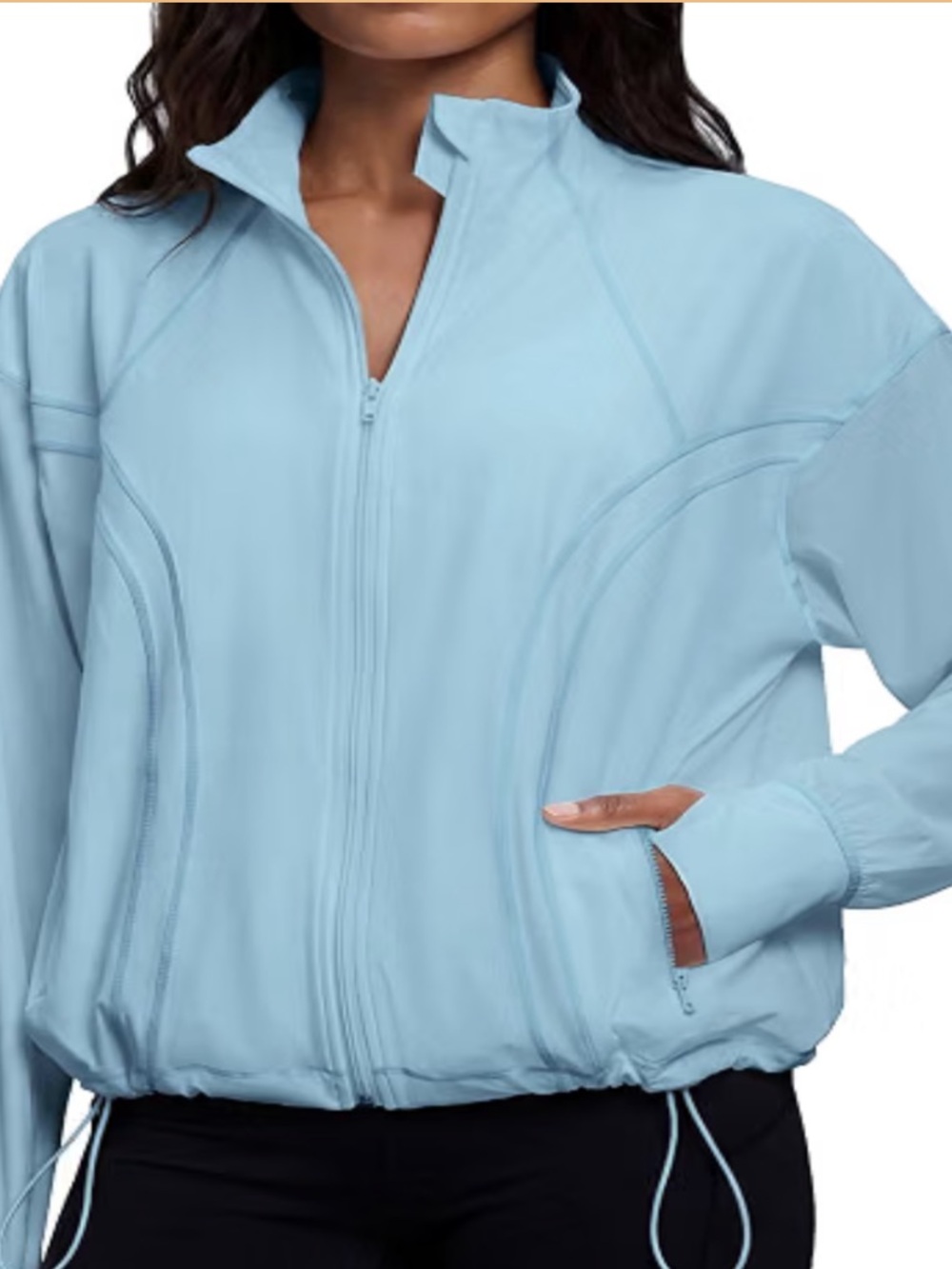 Light Blue Full-Zip Athletic Jacket🌻